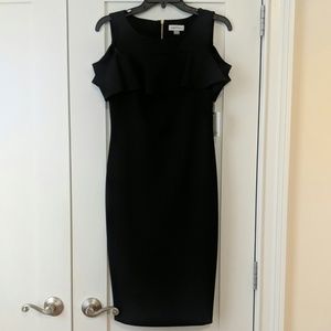 Black Calvin Klein Sleeveless Cold Shoulder Dress